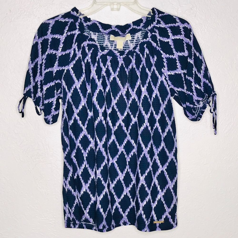MICHAEL Michael Kors Off the Shoulder Top Blue - Picture 2 of 7